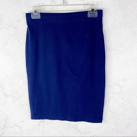 [F21] Classic Navy Blue Pencil Skirt - Picture 1 of 2